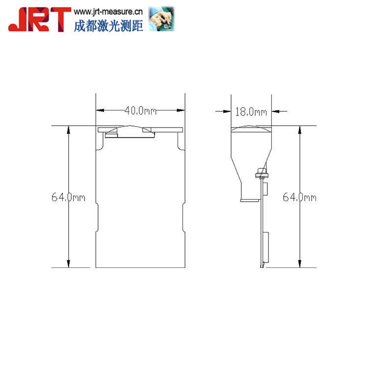 綠光激光測距模塊機械尺寸圖