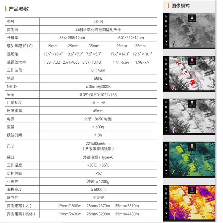 非制冷紅外熱成像夜視儀